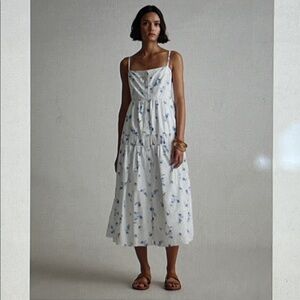 Quince 100% Organic Cotton Poplin Spaghetti Strap Maxi Dress
